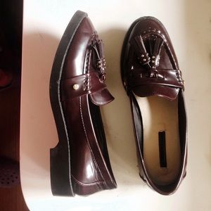 ZARA TRF Leather studded Tassel Loafer